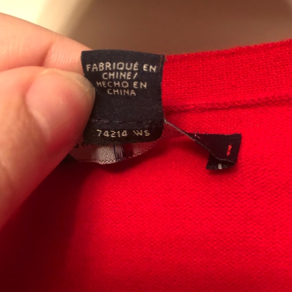 Tommy Hilfiger Red Vneck Stretch Sz XL - Picture 6 of 8